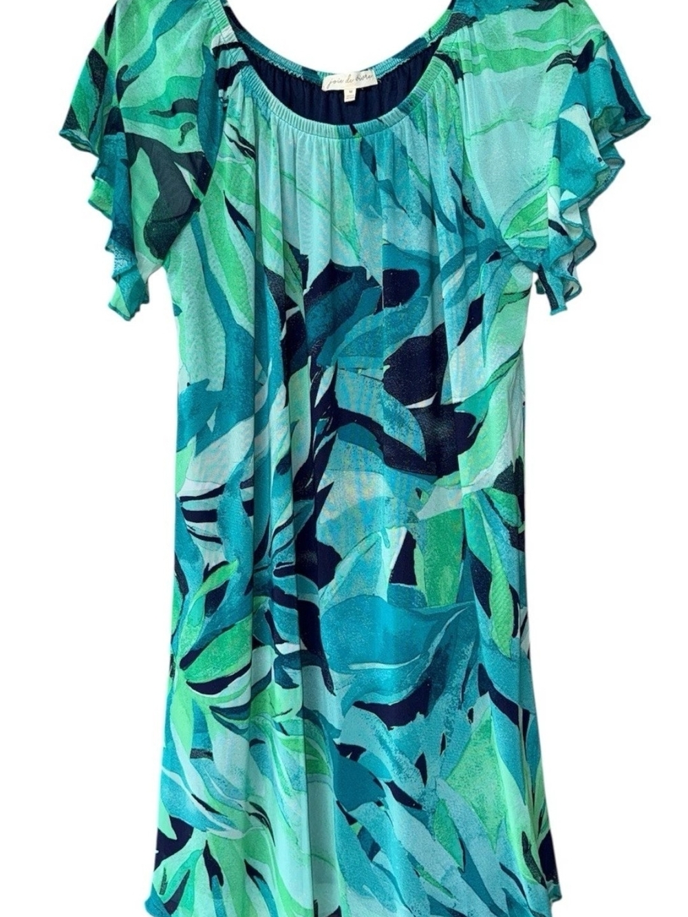 Joie De Vivre Green Floral Dress. NWT.